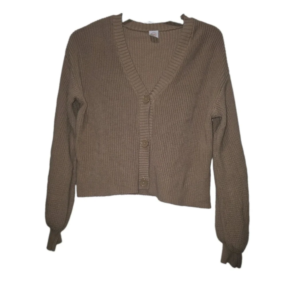 Wonder Nation XL 14-16 Plus Cropped Cardigan Cozy Preppy Girl Core Knit